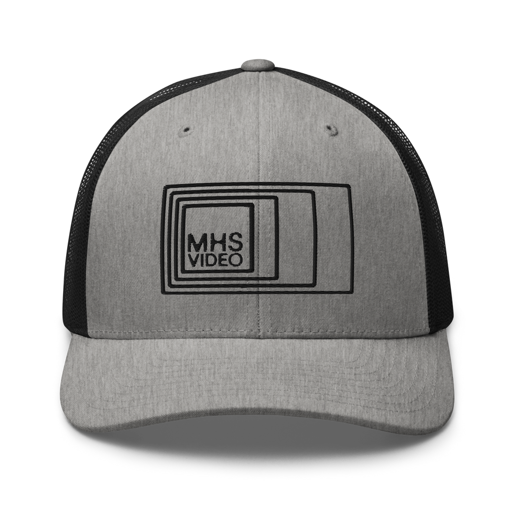 Embroidered MHS Video Black Logo Trucker Cap